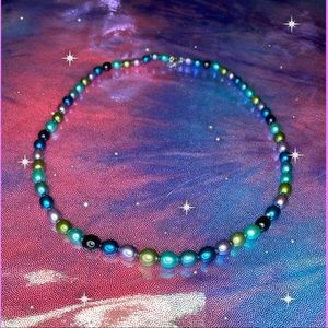 “Mermaid Scales” Synthetic Pearl Necklace